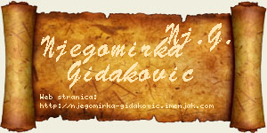 Njegomirka Gidaković vizit kartica